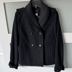 J Crew Wool dark grey Women's Double-Breasted Jacket